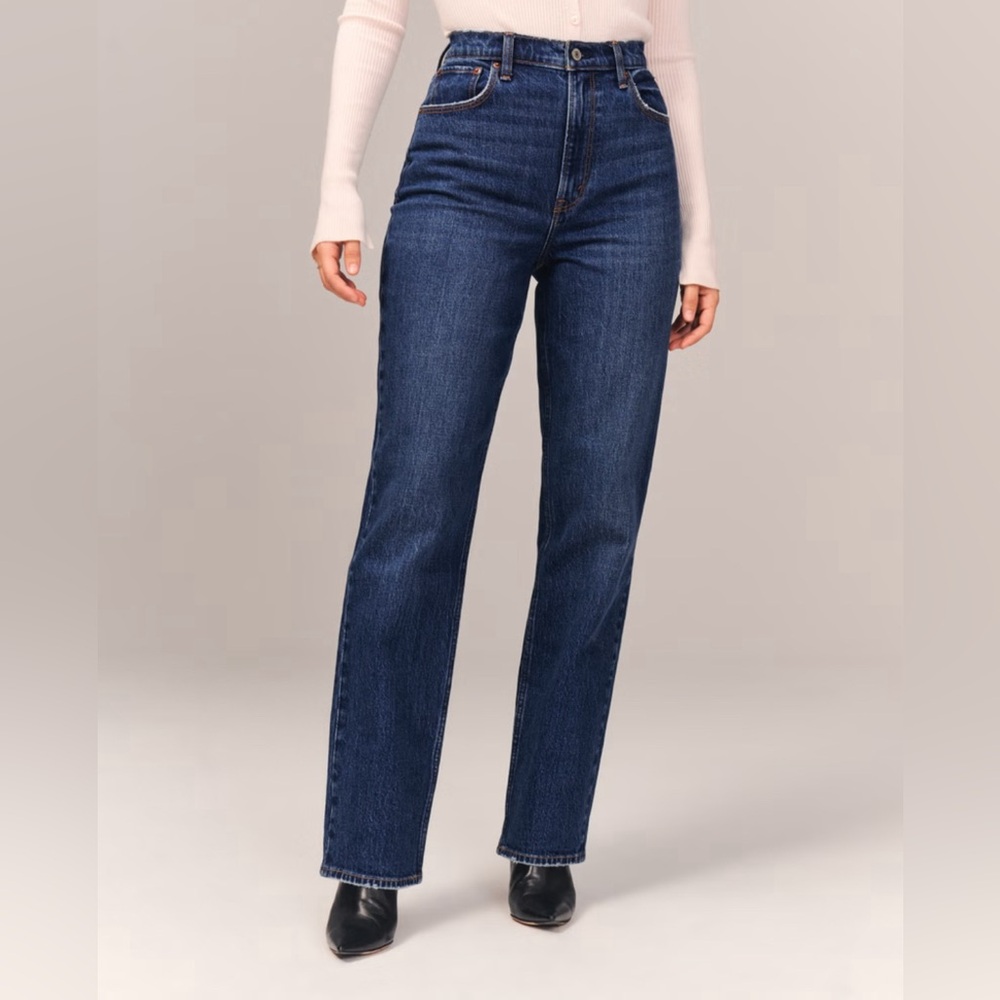 ABERCROMBIE CURVE LOVE 90s STRAIGHT ULTRA HIGH RISE